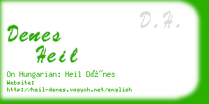 denes heil business card